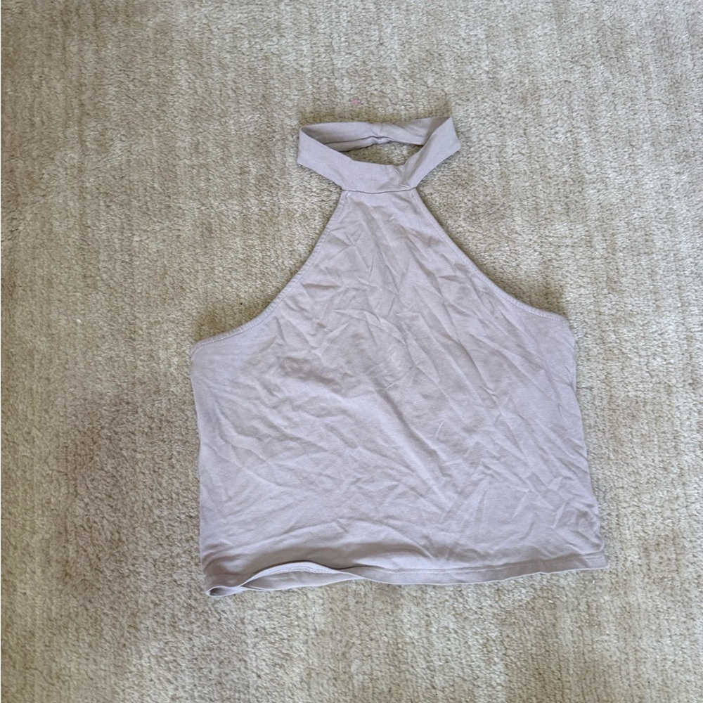 Elegant Halter Neck Top in nude